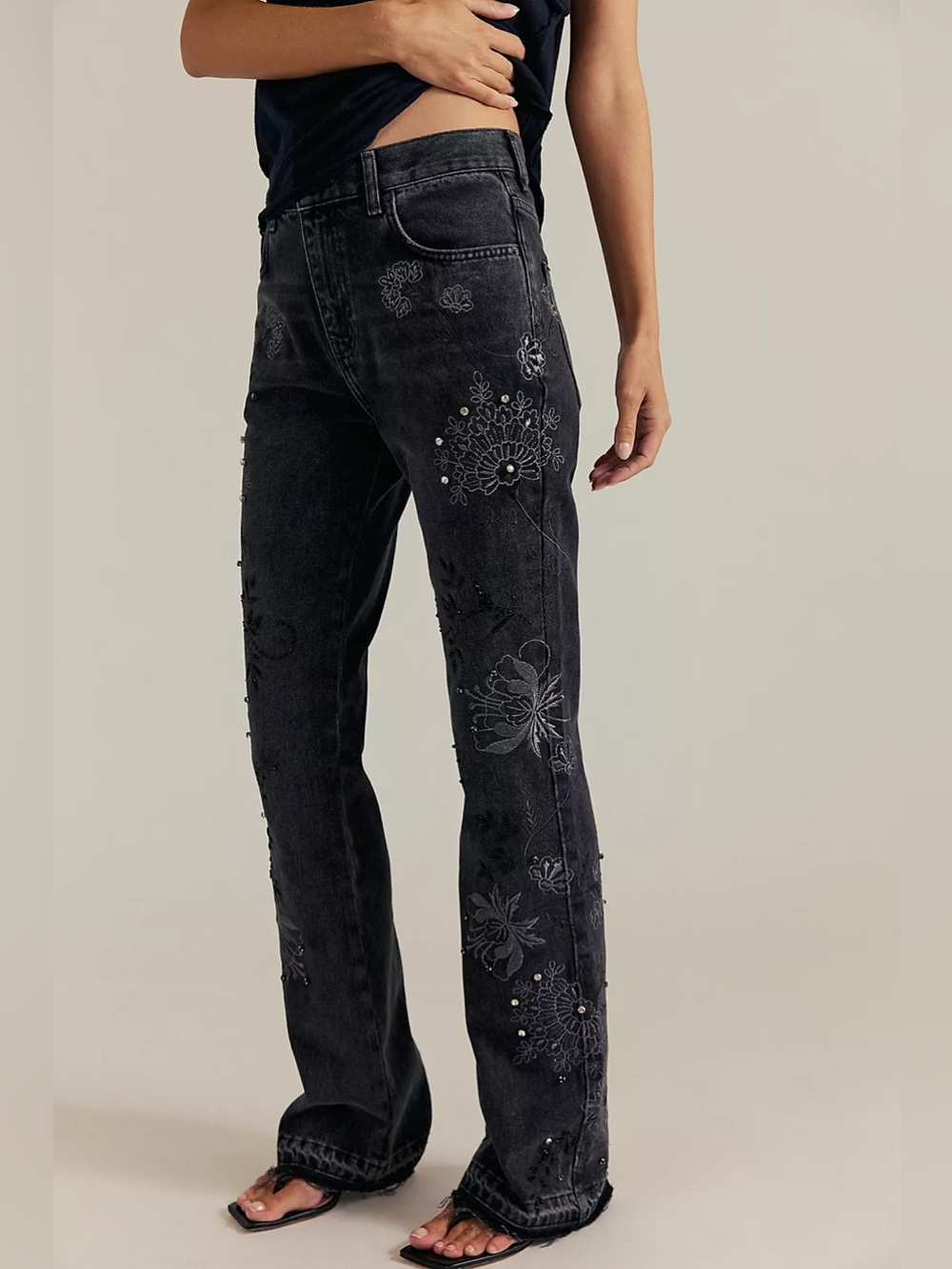 We The Free Irie Embroidered and Studded Jeans
